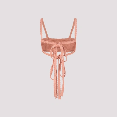 Shop Alanui Knit Bralette Top In Pink