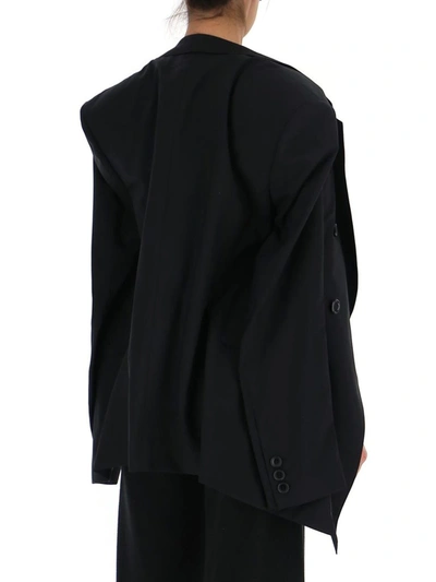 Shop Junya Watanabe Double Breasted Blazer In Black