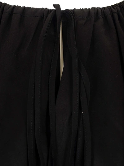 Shop Totême Draped Midi Dress In Black