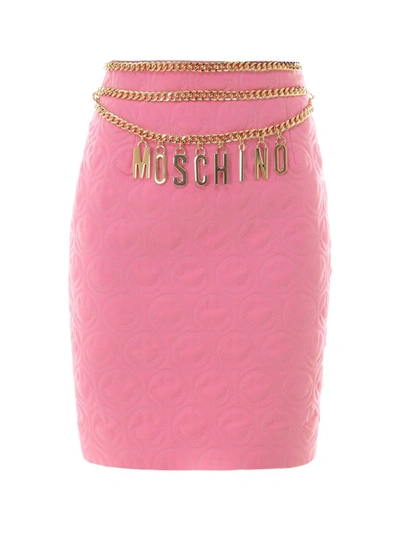 Shop Moschino Chain In Pink