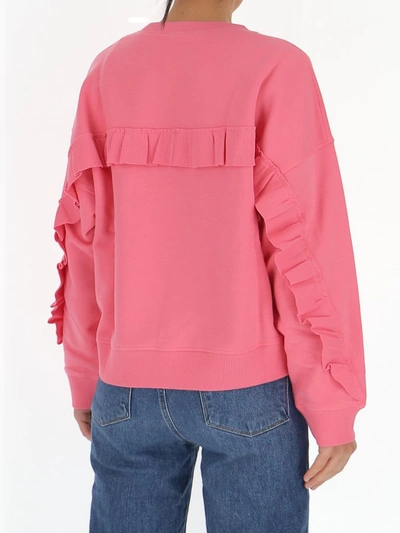 Shop Red Valentino Redvalentino Ruffle Detail Sweatshirt In Pink