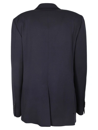 Shop Stella Mccartney Double Breasted Blazer In Blue