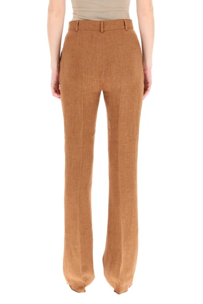 Shop Max Mara Studio Siam Straight Leg Pants In Brown