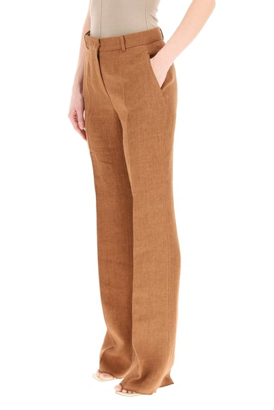 Shop Max Mara Studio Siam Straight Leg Pants In Brown