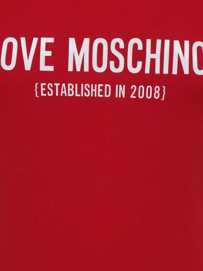 Shop Love Moschino Logo T In Red