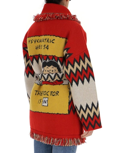 Shop Alanui The Doctor Is In Peanuts Cardigan In Multi
