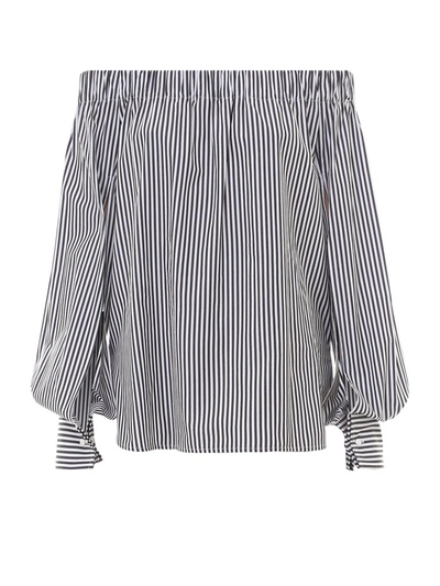 Shop Max Mara Striped Off In Multi