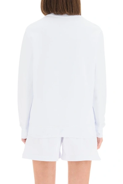 Shop Msgm Logo Box Printed Sweatshirt In White