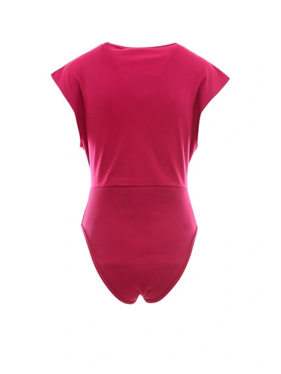 Shop Gcds Logo Print Bodysuit In Pink