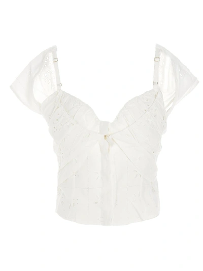 Shop Jacquemus Le Haut Tovallo Cropped Top In White