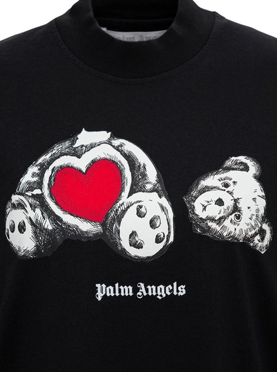 Shop Palm Angels Bear In Love Oversized T In Black