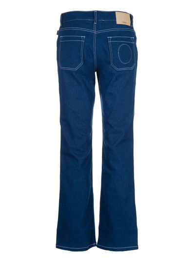 Shop Chloé Ultramarine Straight Leg Jeans In Blue