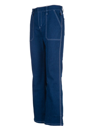 Shop Chloé Ultramarine Straight Leg Jeans In Blue