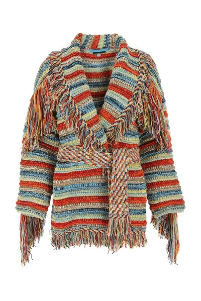 Shop Alanui Sunset Over The Colorado River Cardigan In Multi