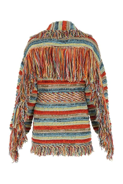 Shop Alanui Sunset Over The Colorado River Cardigan In Multi