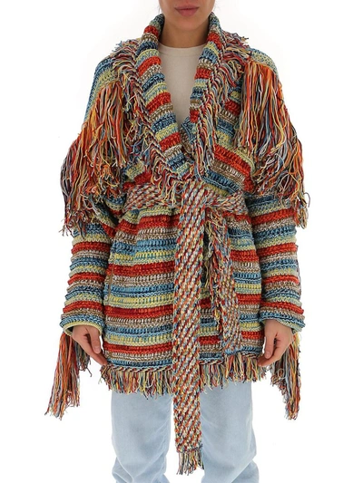 Shop Alanui Sunset Over The Colorado River Cardigan In Multi