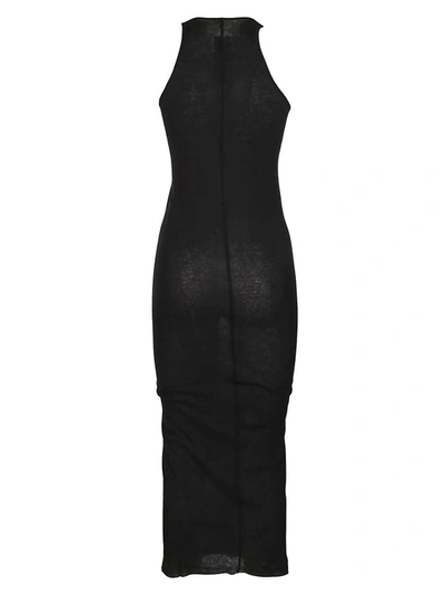 Shop Rick Owens Sleeveless Ribbed Midi Dress In Black