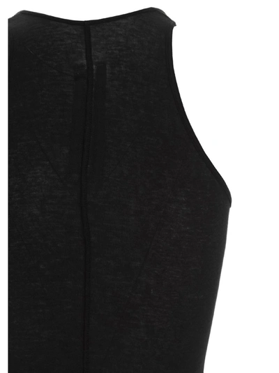 Shop Rick Owens Sleeveless Ribbed Midi Dress In Black