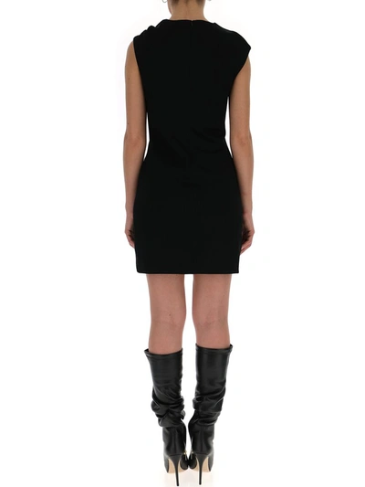 Shop Helmut Lang Twist Tank Dress In Black