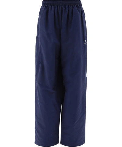 Shop Balenciaga Sporty B Jogging Pants In Blue