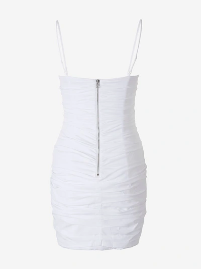 Shop Alexander Wang Ruched Corset Mini Dress In White
