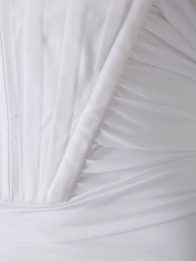 Shop Alexander Wang Ruched Corset Mini Dress In White