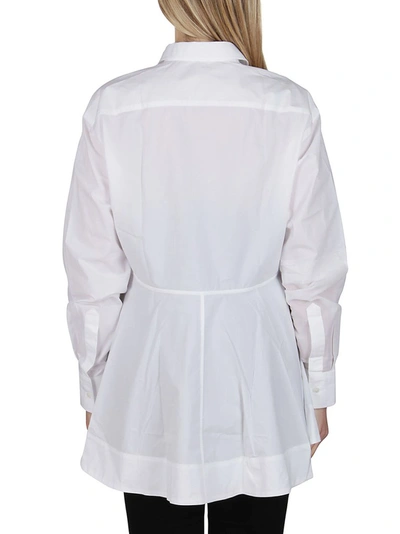 Shop Jw Anderson Patchwork Peplum Shirt In White