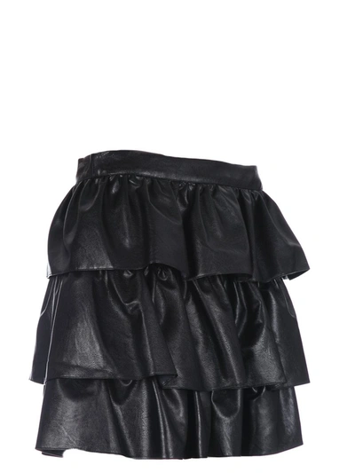 Shop Stella Mccartney Ruffled Mini Skirt In Black