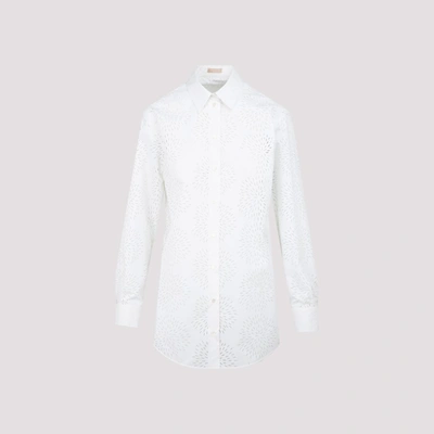Shop Alaïa Embroidered Shirt In White