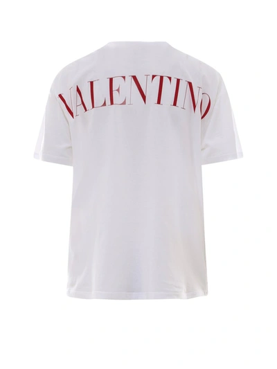 Shop Valentino Blossom Macramé Panelled T In White