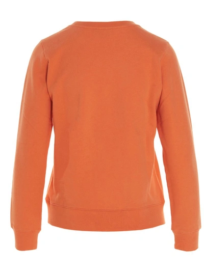 Shop Apc A.p.c. Tina Logo Sweatshirt In Orange