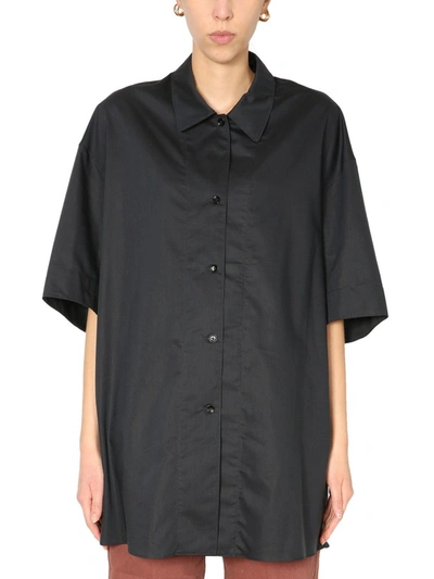 Shop Lemaire Twisted Maxi Shirt In Black