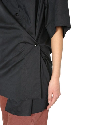 Shop Lemaire Twisted Maxi Shirt In Black