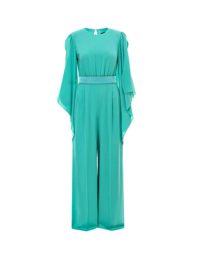 Shop Max Mara Round Neck Jumpsuit In Green