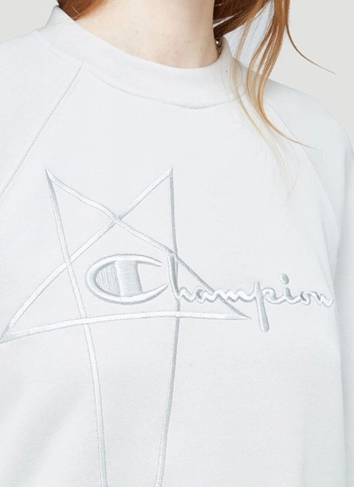 Shop Rick Owens X Champion Vega Sweatshirt In Grey