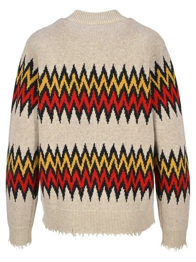 Shop Alanui Snoopy Knit Sweater In Multi