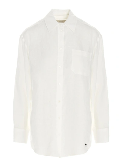 Shop Weekend Max Mara Logo Embroidered Shirt In White