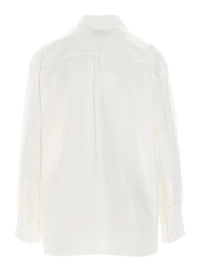 Shop Weekend Max Mara Logo Embroidered Shirt In White