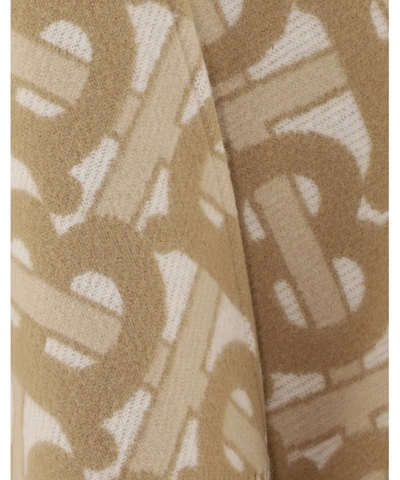 Shop Burberry Monogram Jacquard Cape In Beige