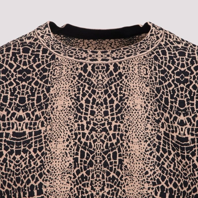 Shop Alaïa Animal Jacquard Cropped Top In Multi