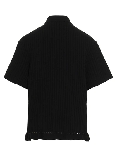Shop Givenchy Padlock Detail Polo Shirt In Black