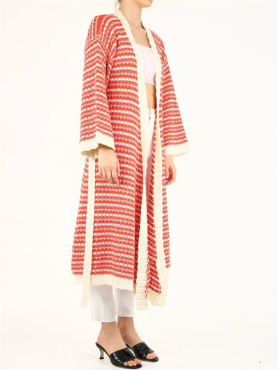 Shop Alanui Desert Summer Knit Kimono In Multi