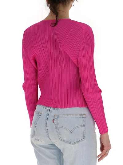 Shop Issey Miyake Pleats Please By  Pleated Jacket In Pink