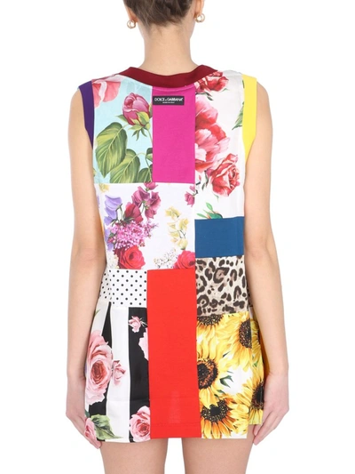 Shop Dolce & Gabbana Patchwork Tank Top In Multi