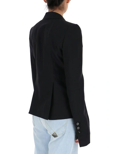 Shop Rick Owens Single Breasted Blazer In Black