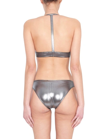 Shop Rick Owens Phlegethon Bikini Bottom In Silver