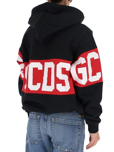 Shop Gcds Logo Band Hoodie In Black
