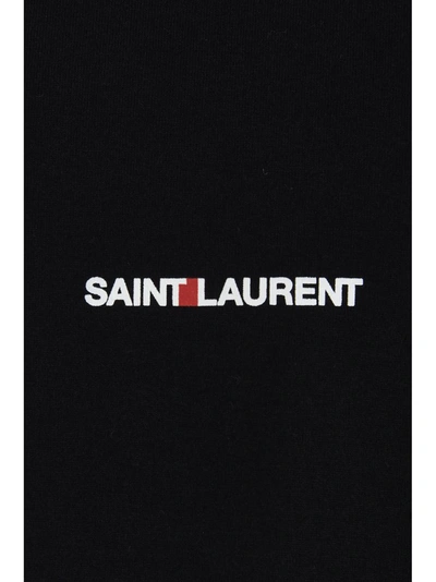 Shop Saint Laurent Logo Print T In Black