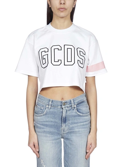 Shop Gcds Logo Cropped T In White