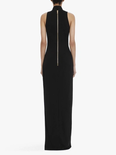 Shop Balmain Crystal Embellished Sleeveless Maxi Dress In Black